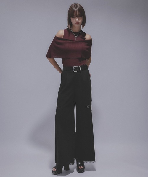 HARE tシャツ オフショルレイヤーニットT(HARE) レディース