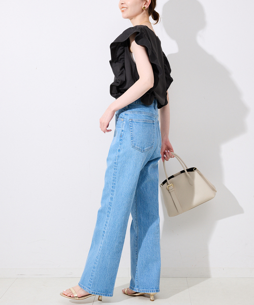 SLOBE IENA tシャツ 汗染み防止フリルカットソー レディース