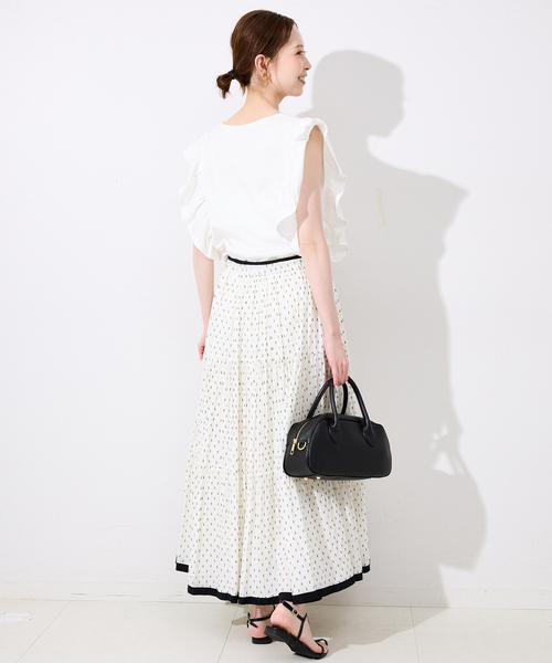 SLOBE IENA tシャツ 汗染み防止フリルカットソー レディース