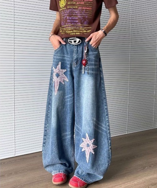FreeZone ジーンズ ビッグシルエット ワイドデニムパンツ メンズ