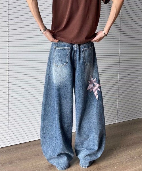 FreeZone ワイドパンツ ジーンズ ビッグシルエット ワイドデニムパンツ