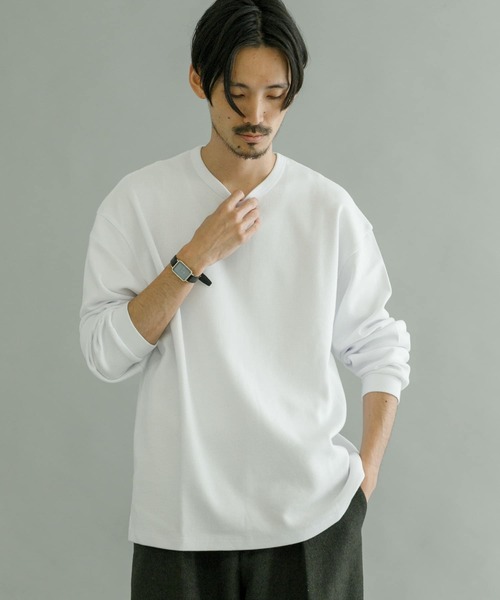 「URBAN RESEARCH」 長袖Tシャツ LARGE ホワイト メンズ