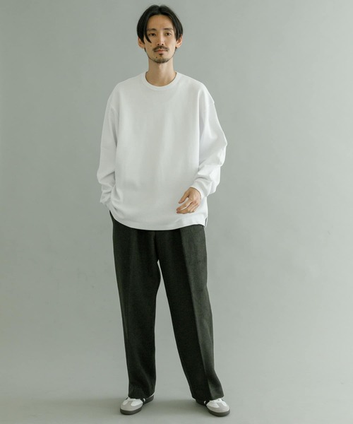 「URBAN RESEARCH」 長袖Tシャツ LARGE ホワイト メンズ