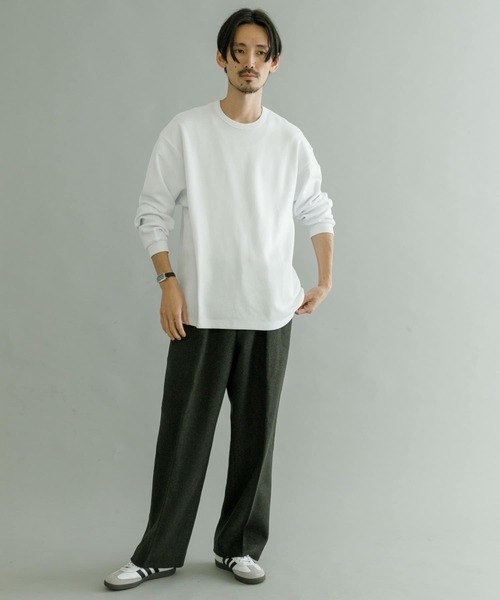 「URBAN RESEARCH」 長袖Tシャツ LARGE ホワイト メンズ