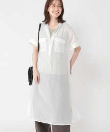 ワンピース ポケットシアーシャツワンピース「プラスサイズあり」｜ZOZOTOWN Yahoo!店