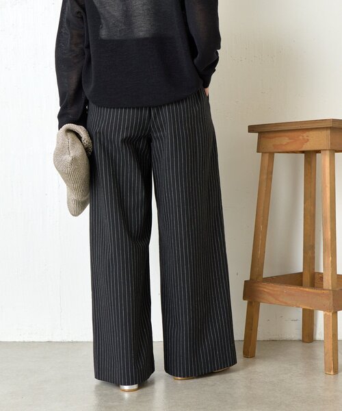 Jena espace merveilleux パンツ ストライプキャタピラーパンツ