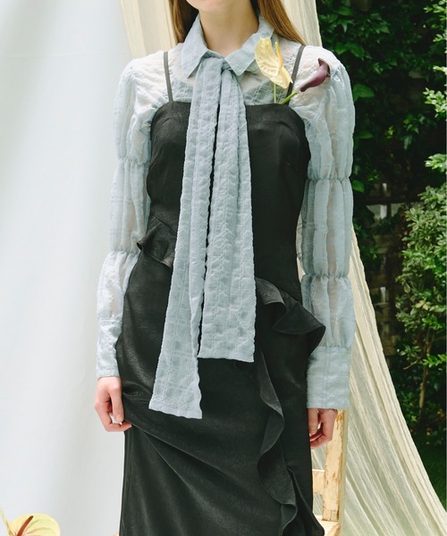 loin nuit ジャケット・ビスチェセット　グレー International Gallery BEAMS（インターナショナルギャラリー