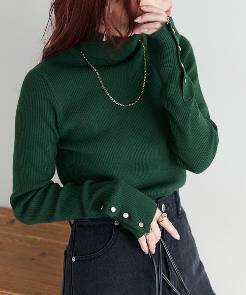 Discoat（ディスコート） タートルネックニット FREE グリーン