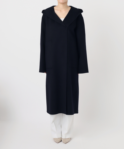 NOBLE ノーブル【新品タグ付き】Super160sリバーフーディーコート NOBLE（ノーブル） コート アウター 「追加」Super160sリバー