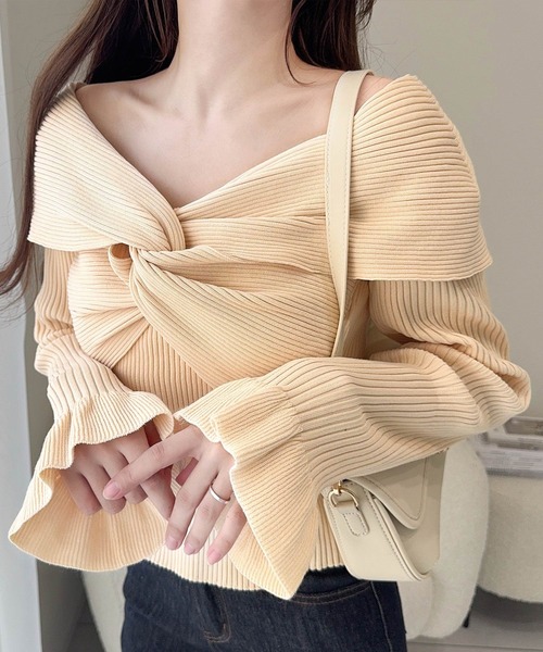 mily bilet ニット セーター 「mily bilet」デコルテ美人を叶える一着