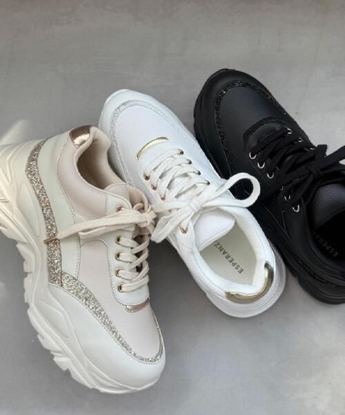 ESPERANZA（エスペランサ） スニーカー グリッターラインスニーカー