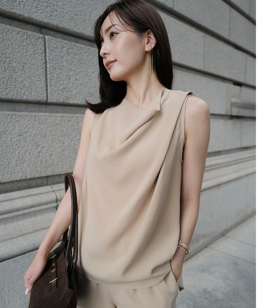 anuans（アニュアンス） ブラウス シャツ トリアセテートドレープ