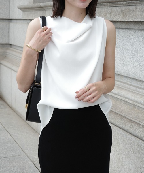 anuans（アニュアンス） ブラウス シャツ トリアセテートドレープ