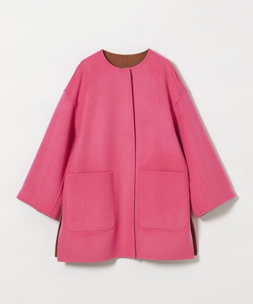 ユナイテッドアローズ　UBCB リバー バイカラーコート　ピンク UNITED ARROWS（ユナイテッドアローズ）の「UBCB リバー バイ