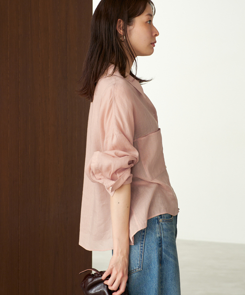 plage ブラウス シャツ 「追加」RAMIE LYOCELL CROPPED 2