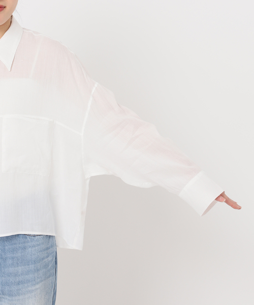 plage ブラウス シャツ 「追加」RAMIE LYOCELL CROPPED 2