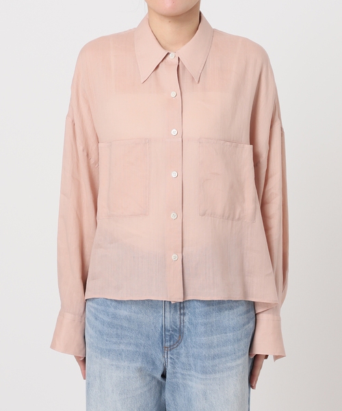 今期　plage RAMIE LYOCELL CROPPED シャツ ピンク 今期 plage RAMIE LYOCELL CROPPED シャツ ピンク - メルカリ