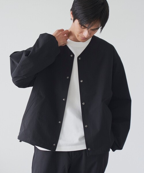 MODEFREAKノーカラージャケット coen ジャケット ノーカラージャケット ハイカーテックノー