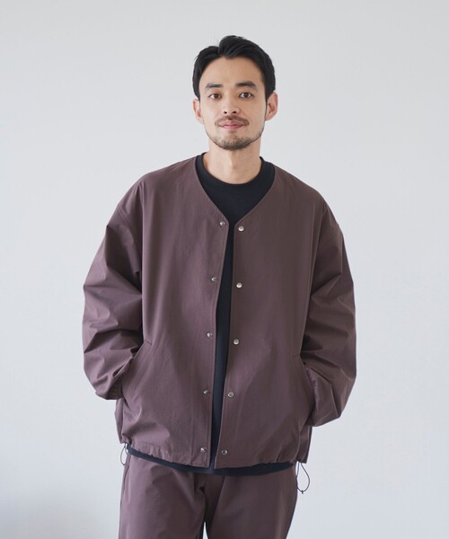 coen（コーエン） ジャケット ノーカラージャケット ハイカーテック