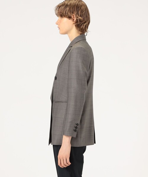 ジャケット テーラードジャケット 365 GLEN CHECK ダブルブレストジャケット レディースの画像