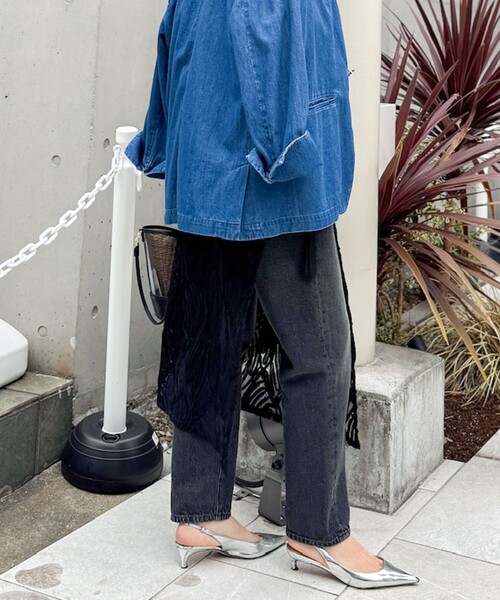 「Rie Miller」 デニムパンツ L ベビーピンク レディース