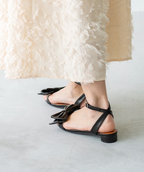 「menue」 フラットサンダル 3L シルバー レディース_画像8