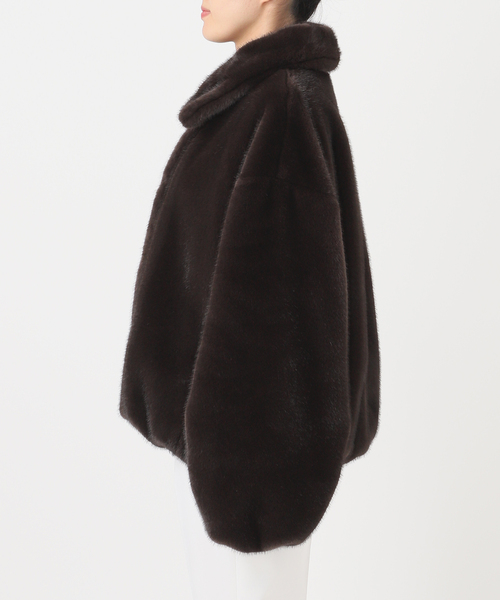 NOBLE（ノーブル） コート アウター エコファースタンドカラーミドル