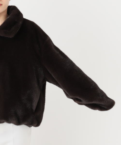 NOBLE（ノーブル） コート アウター エコファースタンドカラーミドル