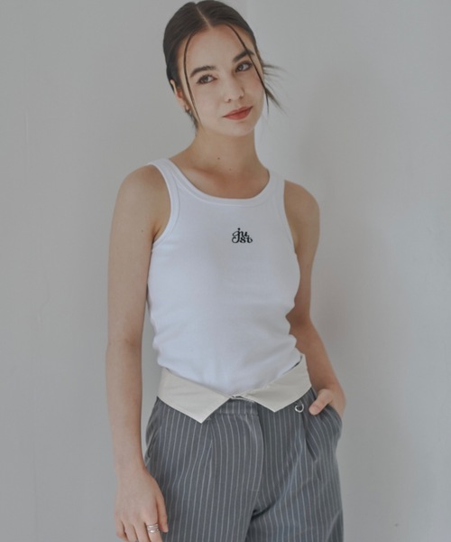 「JUST A NOON」 ノースリーブトップス FREE ブラック レディース_画像2