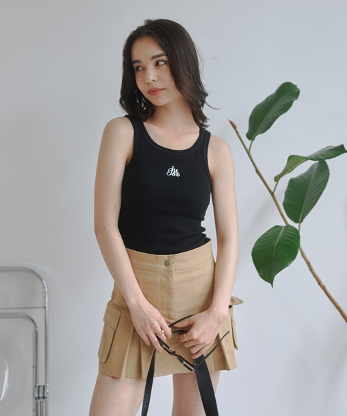 「JUST A NOON」 ノースリーブトップス FREE ブラック レディース_画像6