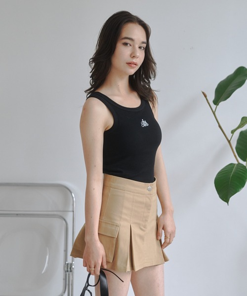 「JUST A NOON」 ノースリーブトップス FREE ブラック レディース_画像7