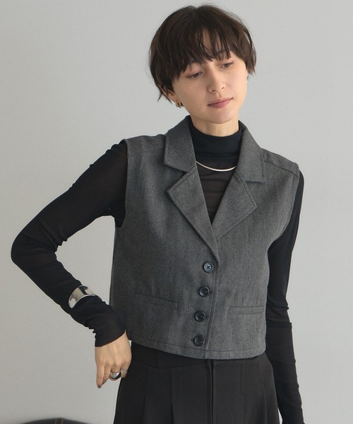 &. NOSTALGIA（ノスタルジア） ベスト ジレ ツイードライクテーラー