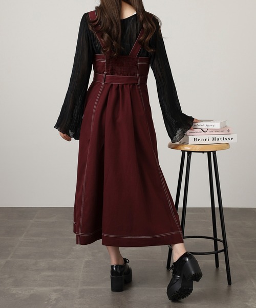 美品　アニエスベーアンファン　プリーツ　ワンピース　ジャンバースカート Nohea ジャンパースカート シフォンプリーツ切替ジャンスカ : ZOZOTOWN