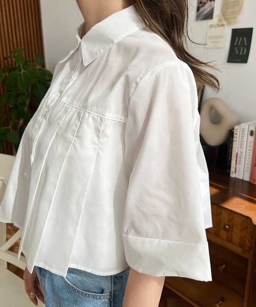 「moment+」 半袖シャツ L ブラック レディース_画像3