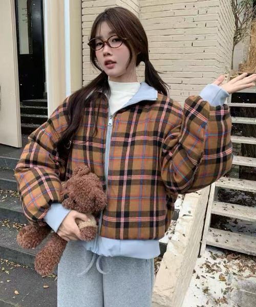 AsRiRe ブルゾン アウター 25aw チェック2wayブルゾン レディース