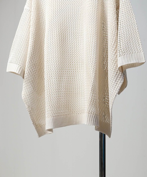 「Nilway」 半袖ニット LARGE アイボリー メンズ_画像4