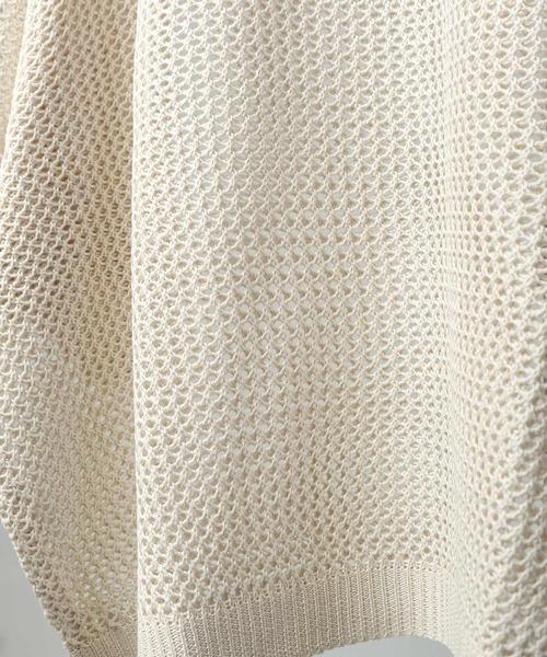 「Nilway」 半袖ニット LARGE アイボリー メンズ_画像6