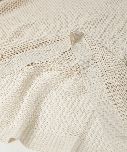 「Nilway」 半袖ニット LARGE アイボリー メンズ_画像7