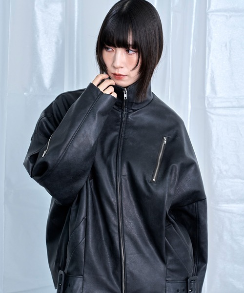 Nora Lily（ノラリリー） 革ジャン ライダース 「Nora Lily」Tuck