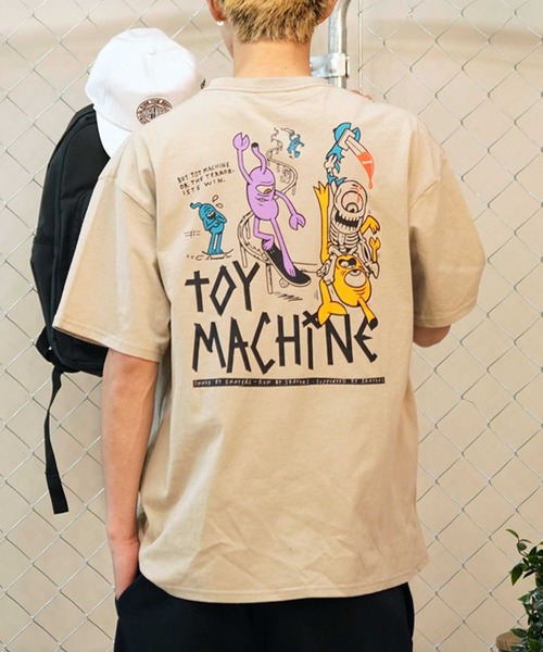 「TOY MACHINE」 半袖Tシャツ X-LARGE グレイッシュベージュ メンズ_画像9