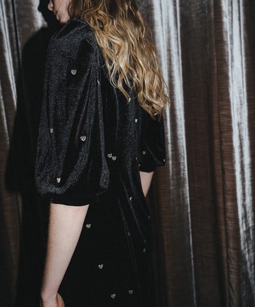 et.UNiVER スウィートハートベロアドレス et.UNiVER ドレス Sweetheart velour dress : ZOZOTOWN Yahoo!店