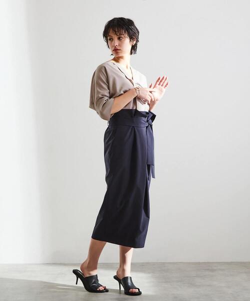 「Liesse」 7分袖ブラウス - ベージュ レディース_画像8