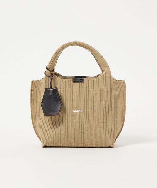 halon トートバッグ 「hALON」ストライプ ニット トートバッグS メンズ