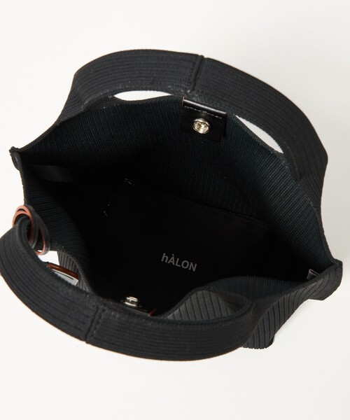 halon トートバッグ 「hALON」ストライプ ニット トートバッグS メンズ