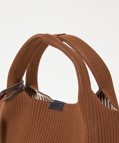 halon トートバッグ 「hALON」ストライプ ニット トートバッグS メンズ