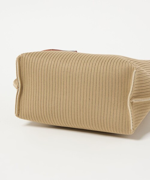 HALON トートバッグ 編み込みデザイン halon トートバッグ 「hALON」ストライプ ニット トートバッグL メンズ