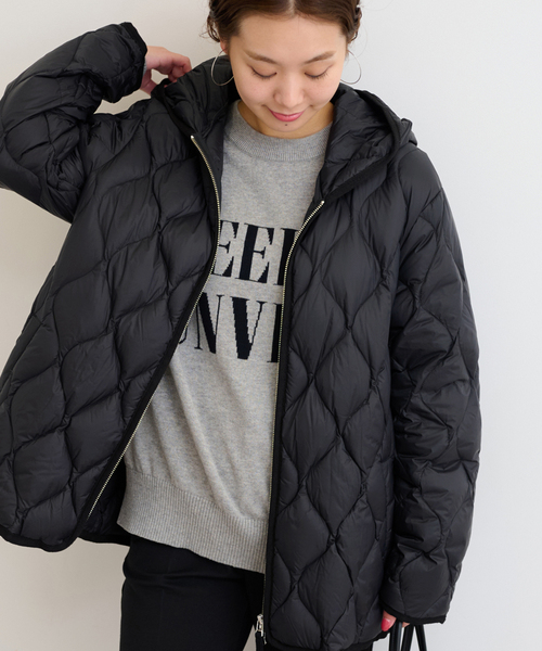 TAION タイオン　シティフードダウンジャケット　ブラック　黒　ダウンコート TAION（タイオン） ダウンジャケット ダウン 「」「ユニセックス