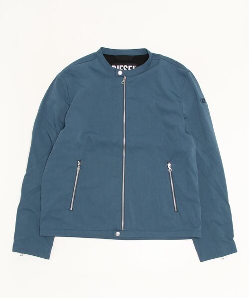 DIESEL ナイロンライダースジャケット 中古・古着通販】DIESEL (ディーゼル) ナイロンライダースジャケット