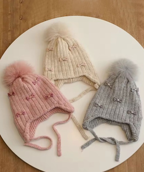 帽子 CROCHEANT Short Ribbon Beanie Ribbon beanie - CROCHEANT | 60% - Asian Fashion Online Store