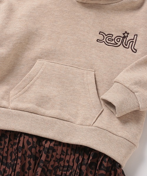 「X-girl Stages」 「KIDS」長袖ワンピース 120cm グレー キッズ_画像2